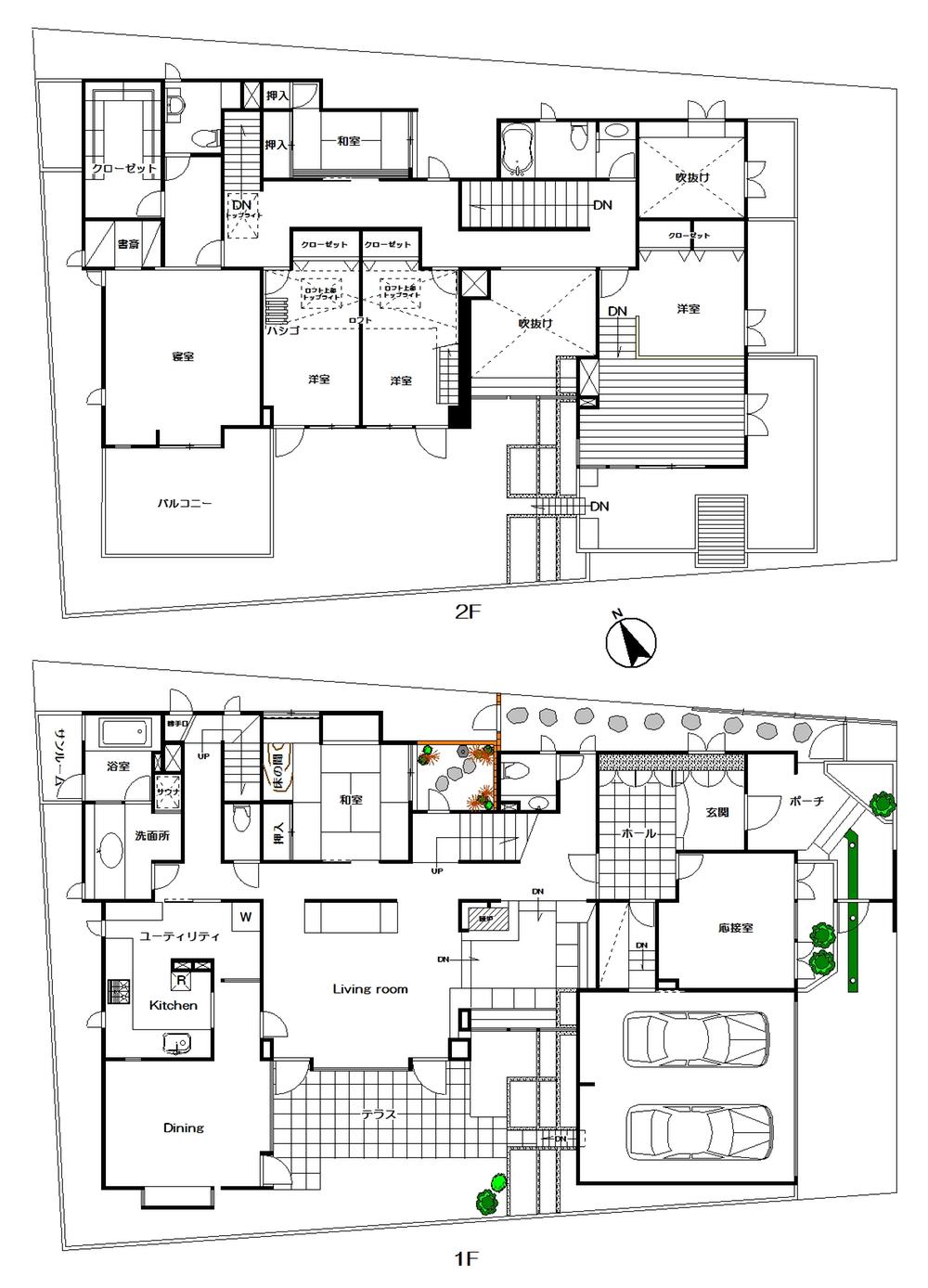 Floor plan. 278 million yen, 7LDK + S (storeroom), Land area 388.14 sq m , Building area 115.83 sq m