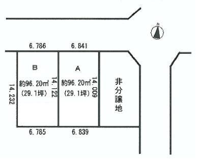Compartment figure. Land price 62,800,000 yen, Land area 96.2 sq m