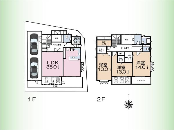 Floor plan. 200 million yen, 3LDK, Land area 272.28 sq m , Building area 262.91 sq m floor plan