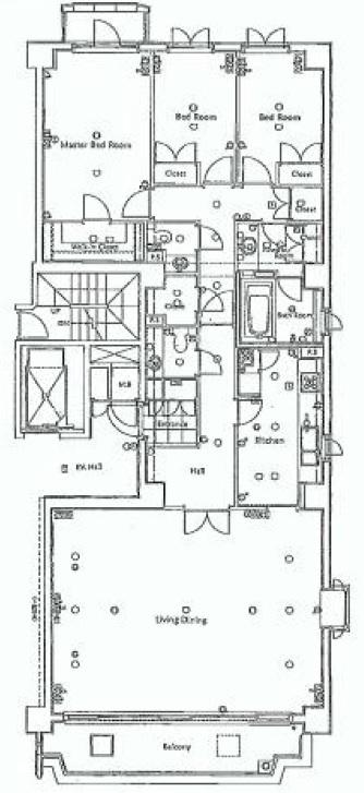 Floor plan. 3LDK, Price 64,800,000 yen, Footprint 129.82 sq m , Balcony area 11.98 sq m Krantz Kyodo