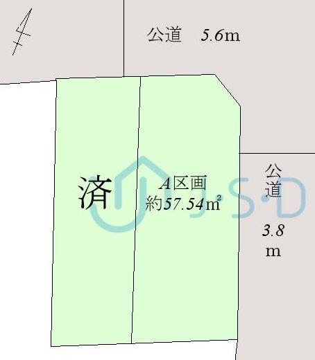 Compartment figure. Land price 36 million yen, Land area 57.54 sq m