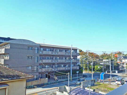 Balcony. View from the roof balcony