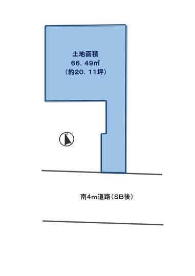 Compartment figure. Land price 50,320,000 yen, Land area 66.49 sq m   ※ It is not in the survey map. 