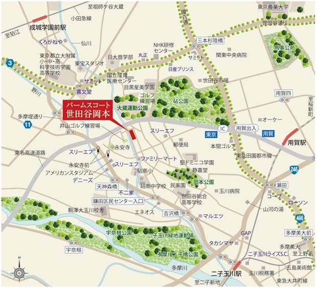 Local guide map. <Wide area view>