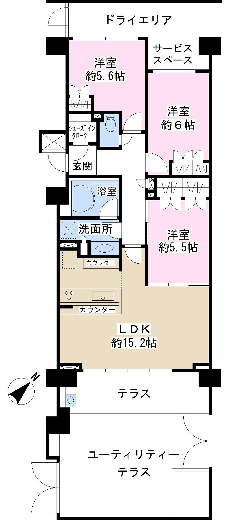 Floor plan. 3LDK, Price 49,900,000 yen, Occupied area 74.42 sq m