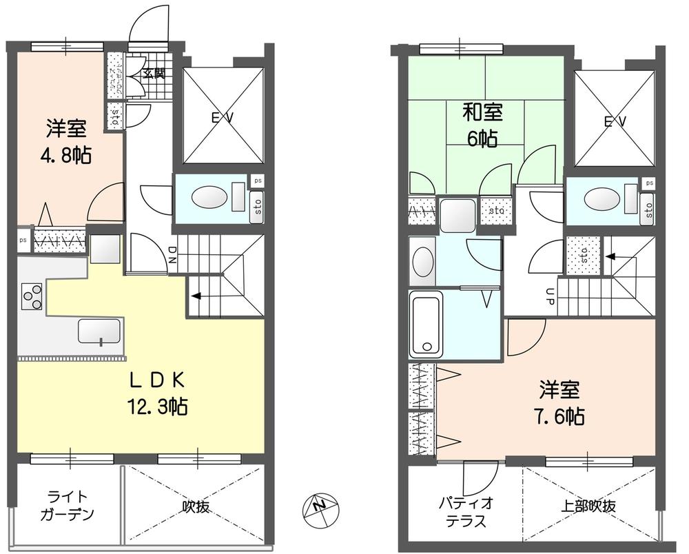 Floor plan. 3LDK, Price 39,700,000 yen, Occupied area 81.66 sq m , On the balcony area 12.84 sq m functional floor plan, 3LDK each room accommodated with!