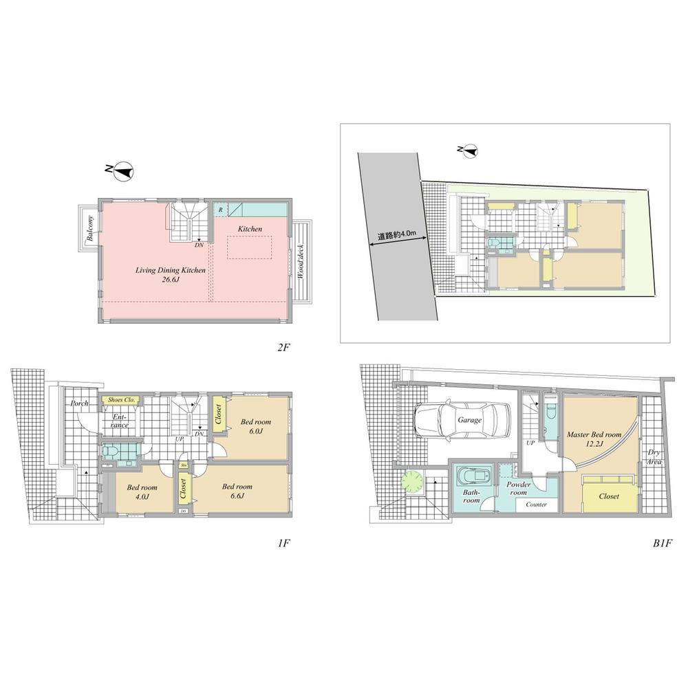 Floor plan. 100 million 18 million yen, 4LDK, Land area 99.38 sq m , Building area 149.53 sq m