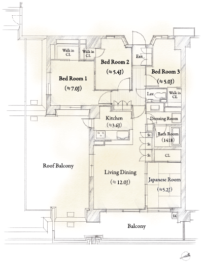 Floor: 4LDK + WIC, the occupied area: 86.55 sq m, Price: TBD