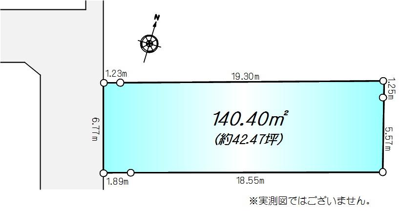 Compartment figure. Land price 69,800,000 yen, Land area 140.4 sq m compartment view