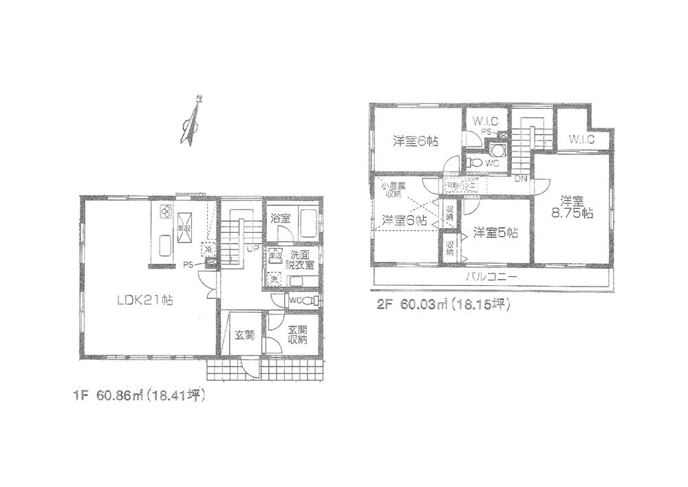 Floor plan. 96,800,000 yen, 4LDK, Land area 120 sq m , Building area 120.89 sq m