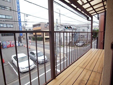 Balcony. Wide balcony