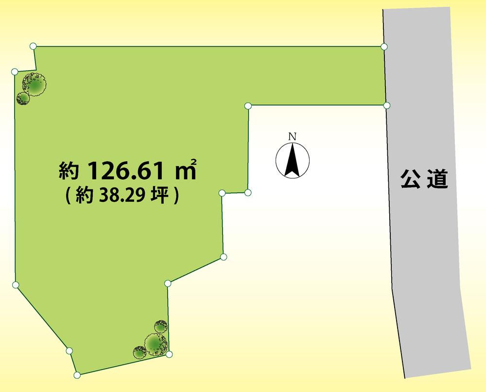 Compartment figure. Land price 65 million yen, Land area 126.61 sq m