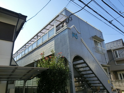 Building appearance. A quiet residential area ・ Apartment of the two-story