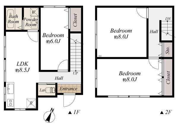 Floor plan. 34,800,000 yen, 3DK, Land area 52.89 sq m , Building area 72.73 sq m