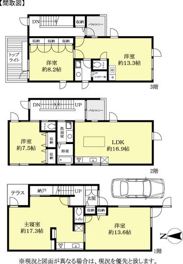 Floor plan. 91,800,000 yen, 5LDK, Land area 120.63 sq m , Building area 178.96 sq m floor plan