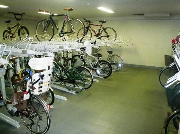 Parking lot. Bicycle-parking space