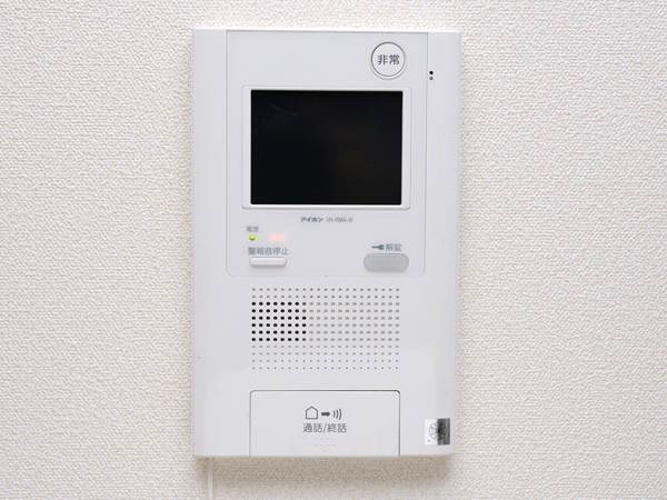 Security.  [Auto-lock with color monitor] Unlocking from check with audio and video the visitor from the entrance hall, It has adopted a more safe auto-lock system. (Same specifications)