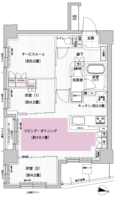 Floor: 2LDK + S, the occupied area: 60.54 sq m, Price: TBD