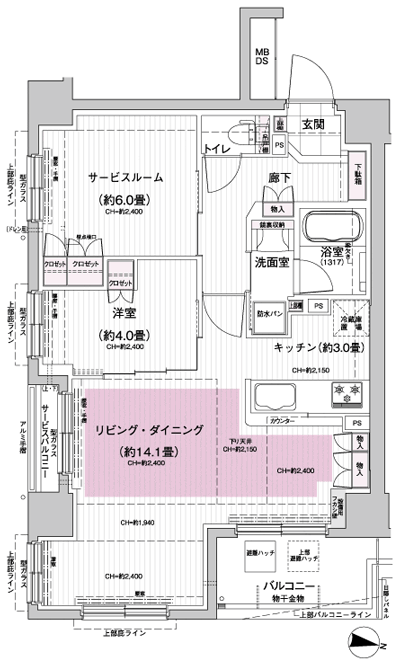 Floor: 1LDK + S, the occupied area: 60.59 sq m, Price: TBD
