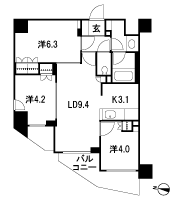 Floor: 3LDK, occupied area: 56.52 sq m, Price: TBD
