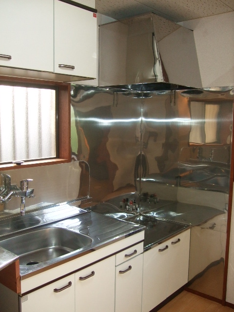 Kitchen. Two-burner gas stove can be installed