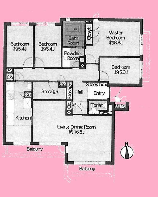 Floor plan. 4LDK + S (storeroom), Price 37,800,000 yen, Footprint 114.65 sq m , Balcony area 10.12 sq m