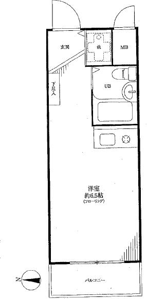Floor plan. Price 8.8 million yen, Occupied area 16.95 sq m , Balcony area 2.4 sq m