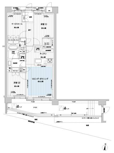 Floor: 2LDK + S + WIC, the occupied area: 71.11 sq m, Price: 55,628,600 yen, now on sale