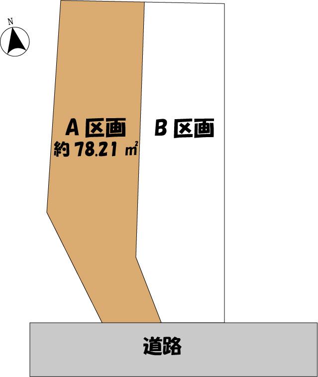 Compartment figure. Land price 48,800,000 yen, Land area 78.21 sq m