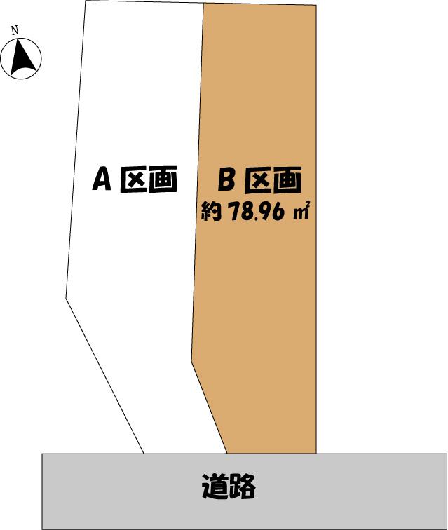 Compartment figure. Land price 49,800,000 yen, Land area 78.96 sq m