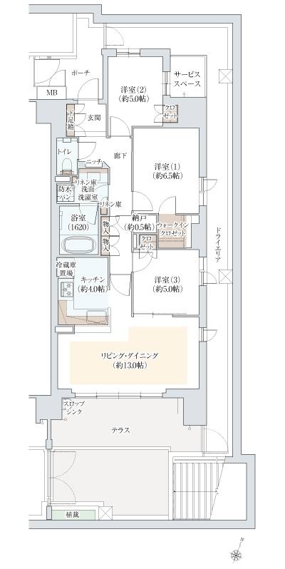 Floor: 3LDK + WIC + N, the occupied area: 80.84 sq m, Price: 74,900,000 yen, now on sale