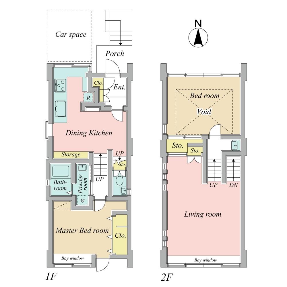 Floor plan. 56,800,000 yen, 2LDK, Land area 75.98 sq m , Building area 80.29 sq m