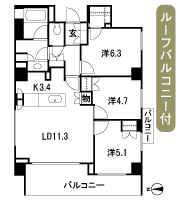 Floor: 3LDK + WIC, the occupied area: 70.07 sq m, Price: 65,600,000 yen, now on sale