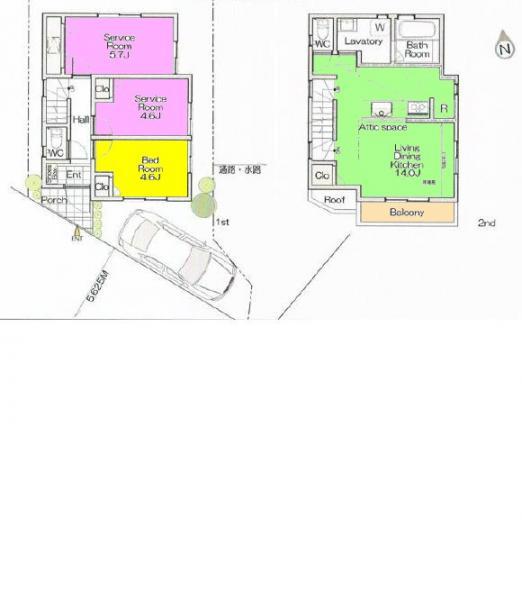 Floor plan. 46,800,000 yen, 3LDK, Land area 70.61 sq m , Building area 70.32 sq m