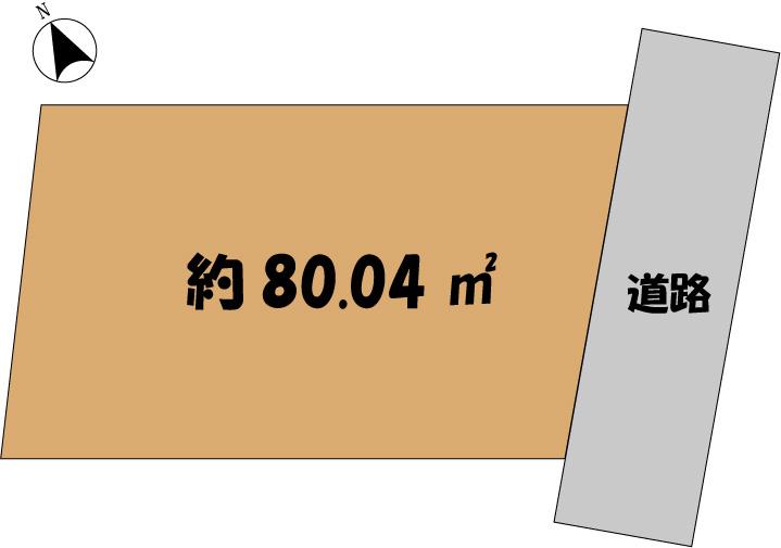 Compartment figure. Land price 51,800,000 yen, Land area 80.04 sq m