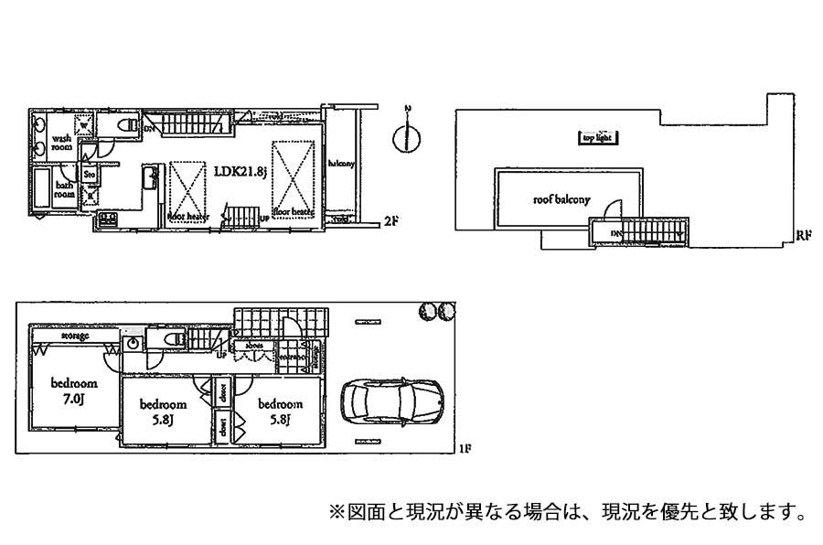 Floor plan. 89,800,000 yen, 3LDK, Land area 100.39 sq m , Building area 100.27 sq m