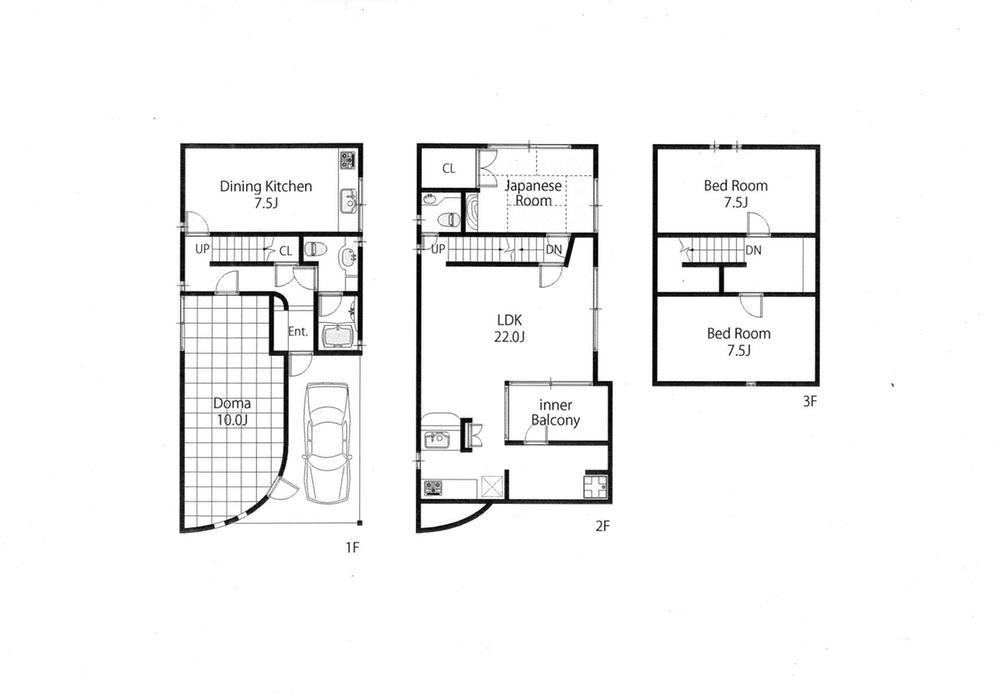 Floor plan. 72,800,000 yen, 5LDK, Land area 97.29 sq m , Building area 119.03 sq m