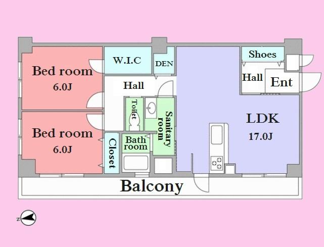 Floor plan. 2LDK + S (storeroom), Price 25,990,000 yen, Footprint 66 sq m , Balcony area 8.4 sq m