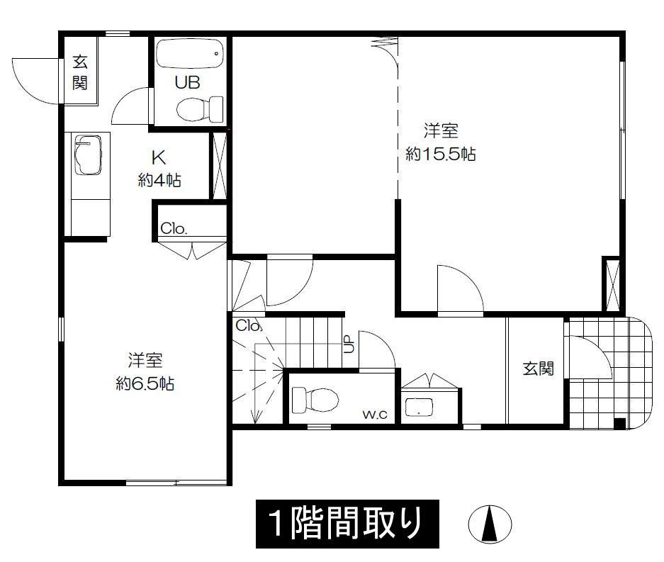 Floor plan. 97 million yen, 4DK, Land area 141.72 sq m , Building area 129.37 sq m 1 floor Floor Plan On the ground floor entrance next to you there is a Western-style 15.5 quires that can be used for multi-purpose.