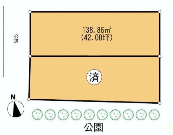 Compartment figure. Land price 69,800,000 yen, Land area 138.86 sq m compartment view