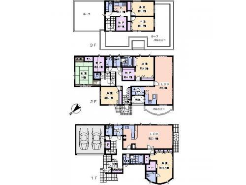 Floor plan. 200 million 18 million yen, 6LDK, Land area 360.16 sq m , Building area 387.72 sq m