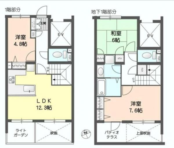 Floor plan. 3LDK, Price 39,700,000 yen, Occupied area 81.66 sq m , Balcony area 12.84 sq m
