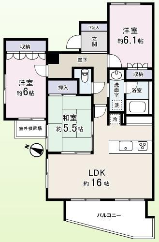 Floor plan. Although there is no in the drawings, There porch of the spacious 15.6 quires in front of the entrance