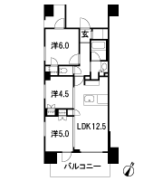 Floor: 3LDK + WIC + SIC, the occupied area: 61.04 sq m