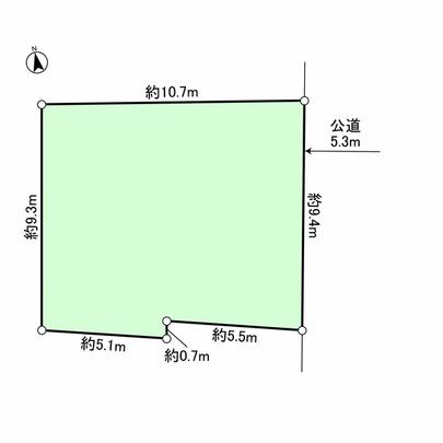 Compartment figure. Land plots [South adjoining land is the passage of the adjacent land. ] 