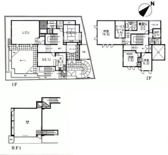 Floor plan. 178 million yen, 4LDK+S, Land area 267.76 sq m , Building area 292.04 sq m floor plan