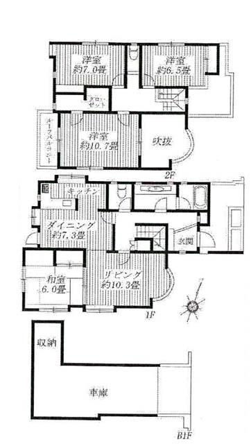 Floor plan. 100 million 9.8 million yen, 4LDK, Land area 128.43 sq m , Building area 162.43 sq m