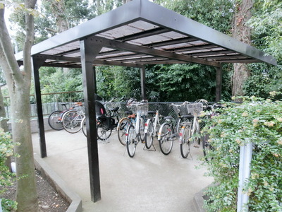 Other common areas. It is a bicycle parking space with roof