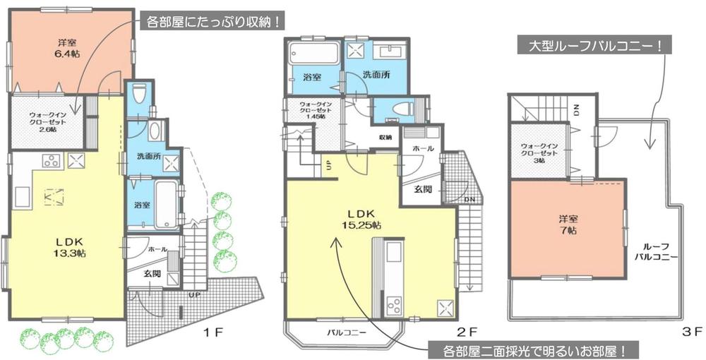 Floor plan. 53,800,000 yen, 4LLDDKK, Land area 82.68 sq m , Building area 111.78 sq m floor plan also there is a clear ☆