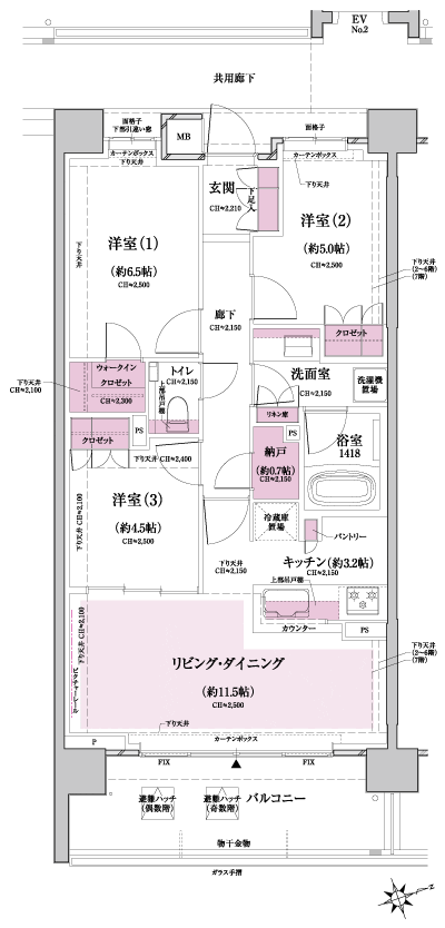 Floor: 3LDK + WIC + N, the occupied area: 70.06 sq m, Price: 46,900,000 yen, now on sale